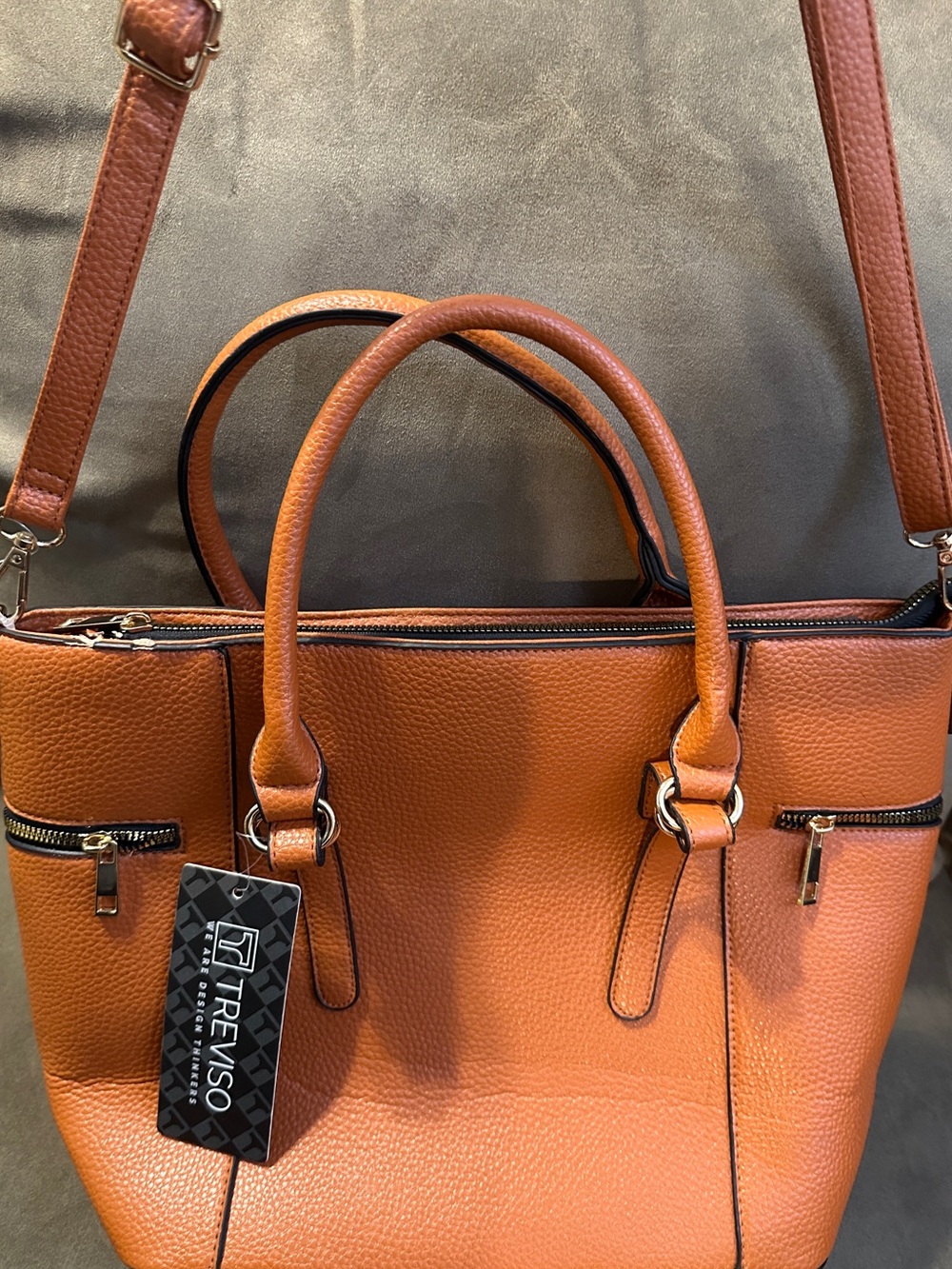 NEW Treviso faux leather bag purse satchel READ DESCRIP